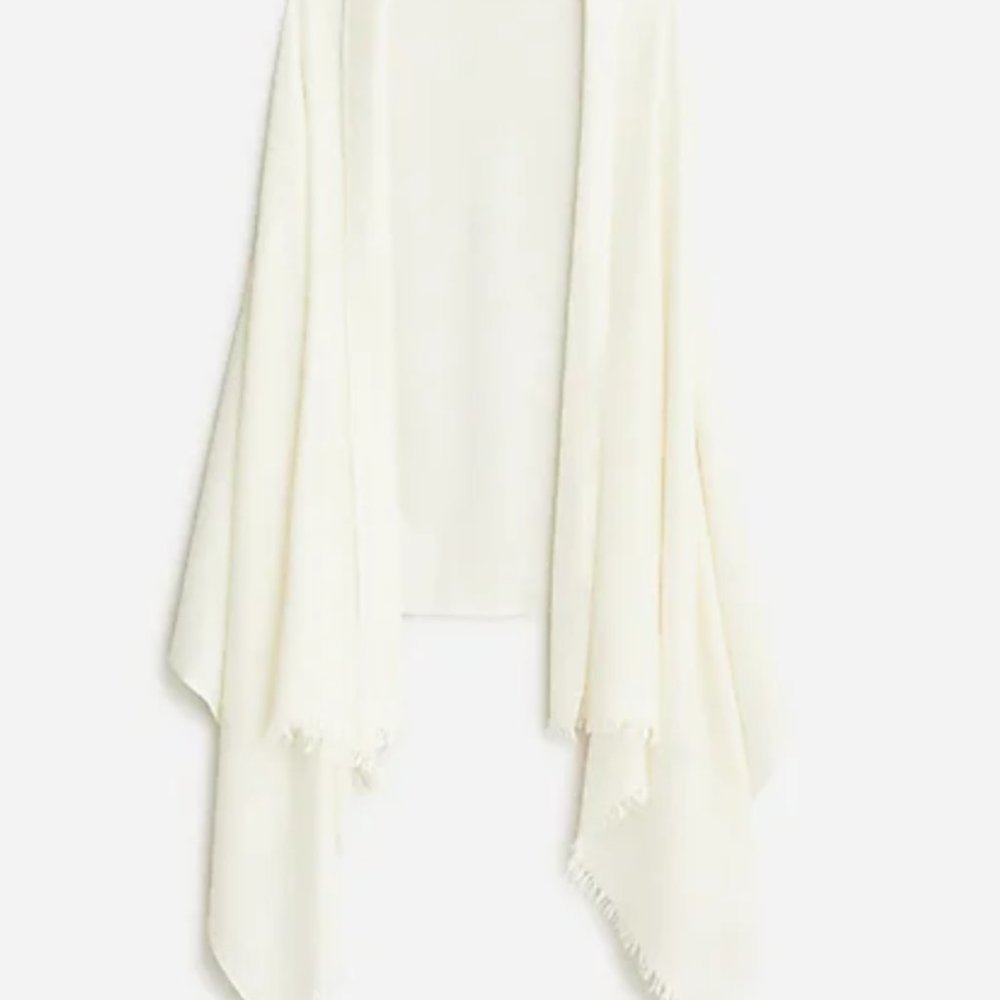 NWT J. Crew Woven lightweight cashmere wrap